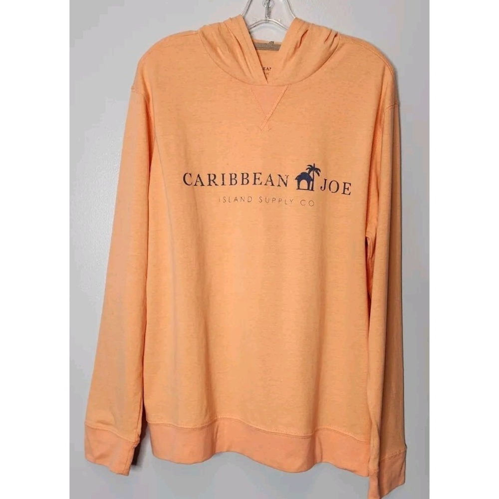 Men's Coral Caribbean Joe‎ Island Supply Light Weight Hoodie Shirt Medium NWT